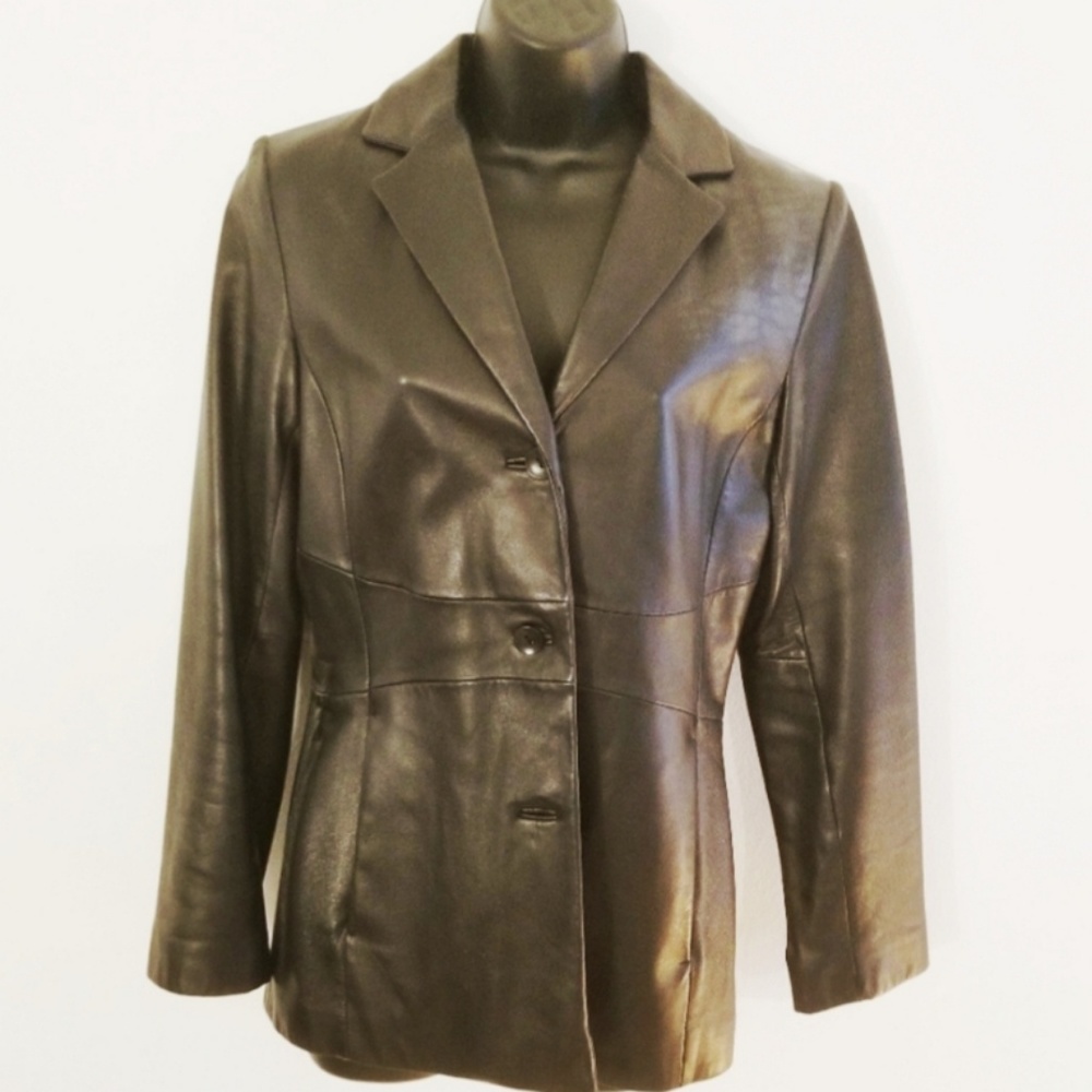 leather blazer